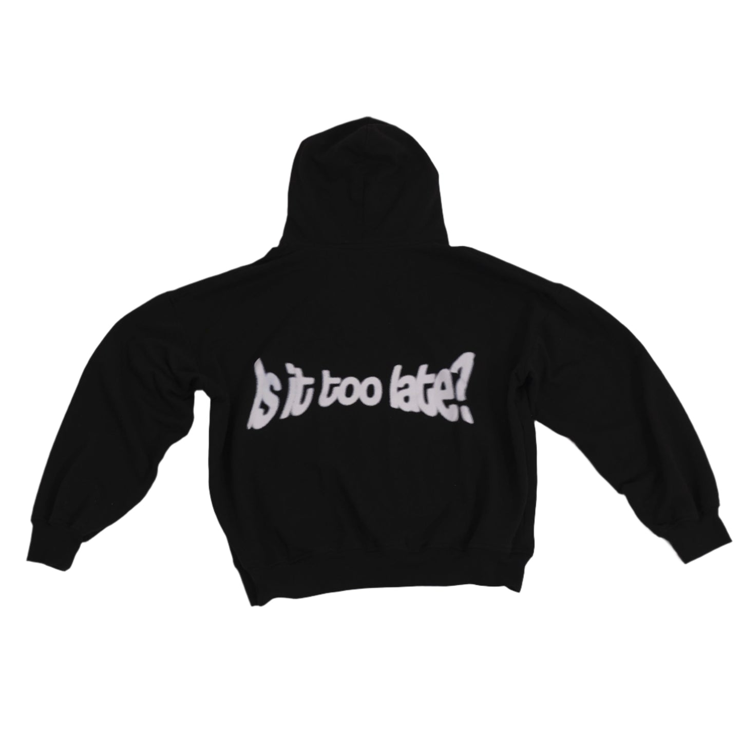 "Is it too late" boxy hoodie.