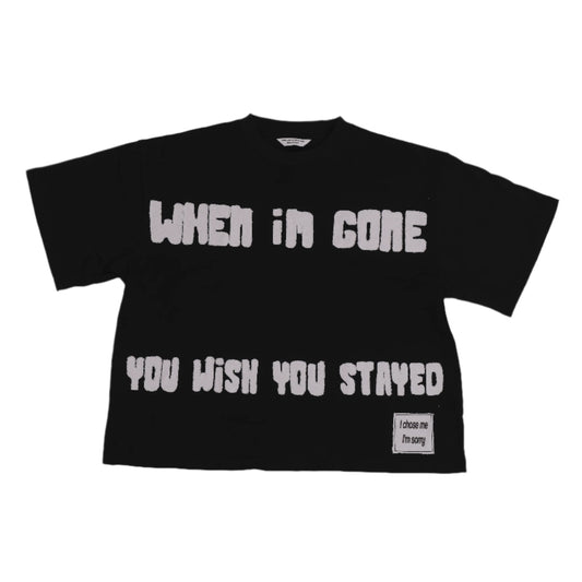 "you wished you stayed" cropped tee