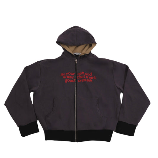 "be yourself"  zip up