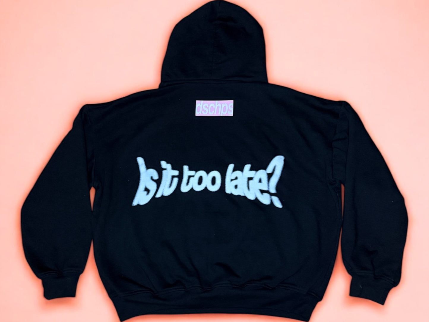 "Is it too late" boxy hoodie.